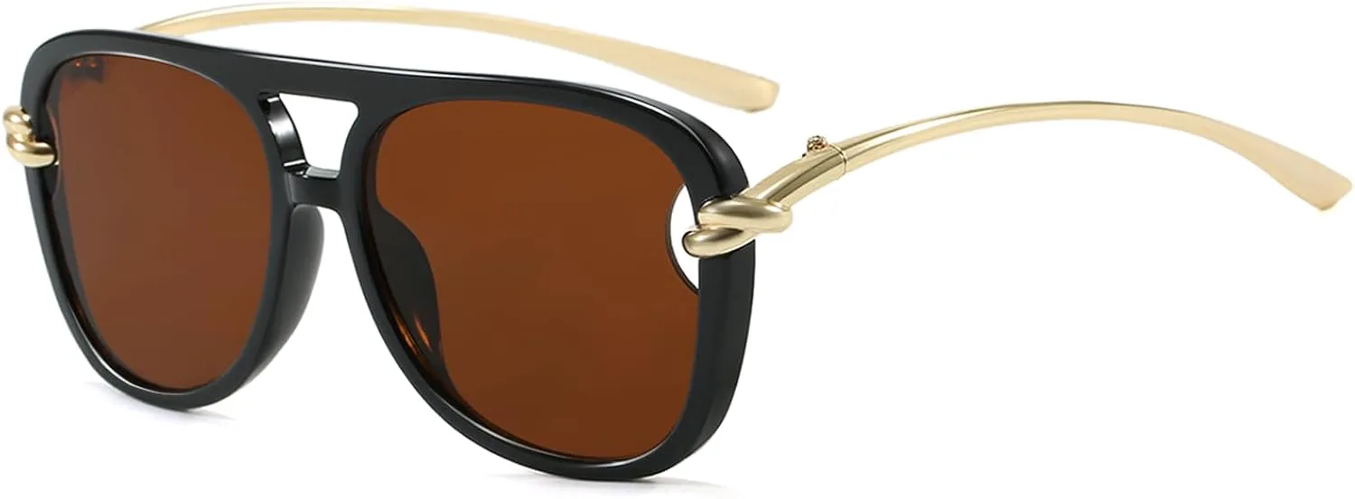 Ретро-солнцезащитные очки-авиаторы для женщин и мужчин. Модные солнцезащитные очки-авиаторы большого размера в стиле 70-х. Винтажные очки YouthMall, Black/Brown
Ретро-солнцезащитные очки-авиаторы для женщин и мужчин. Модные солнцезащитные очки-авиаторы большого размера в стиле 70-х. Винтажные очки YouthMall, Black/Brown