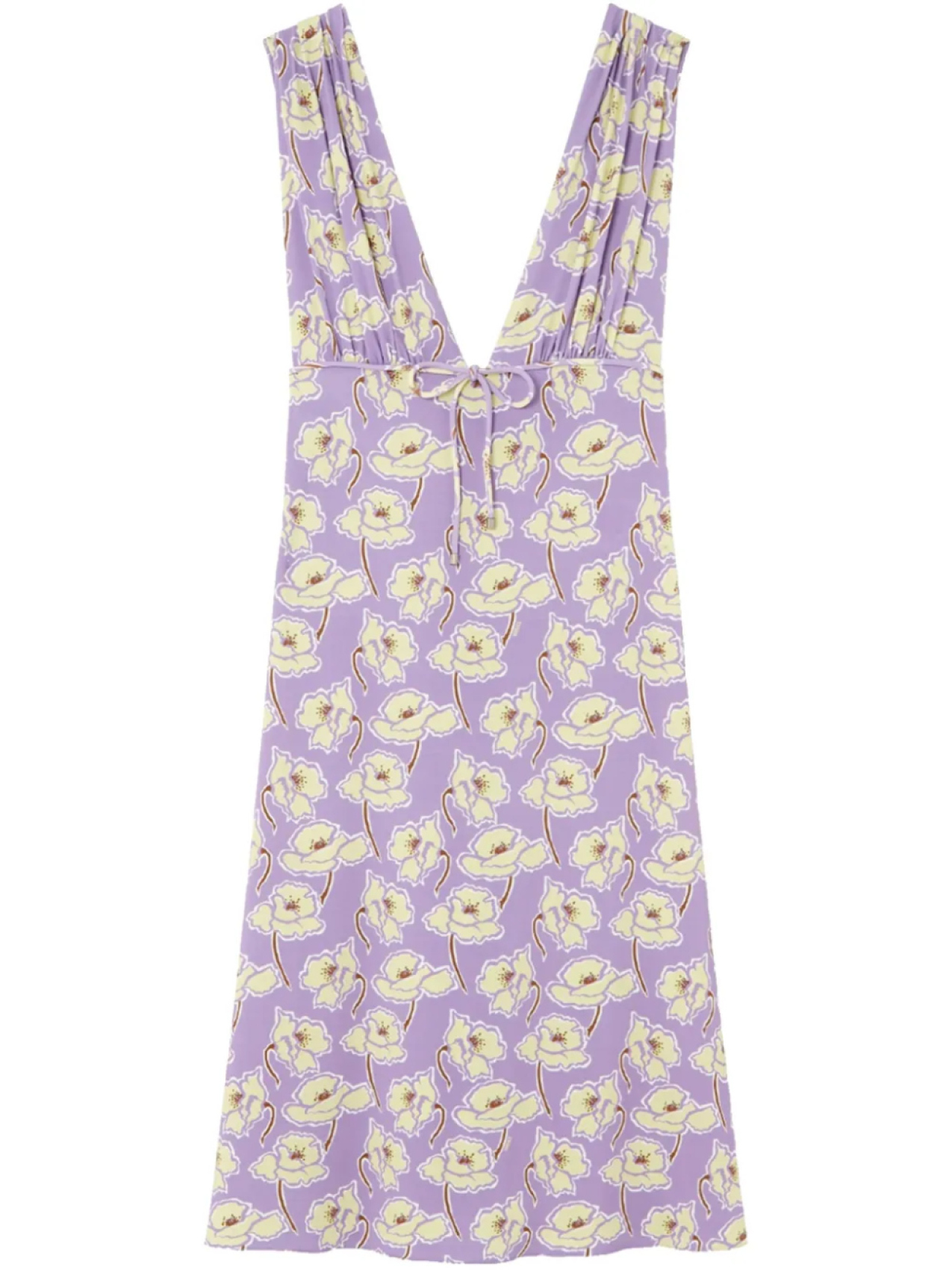 Платье миди с цветочным принтом Versace, фиолетовый
Платье миди с цветочным принтом Versace, фиолетовый