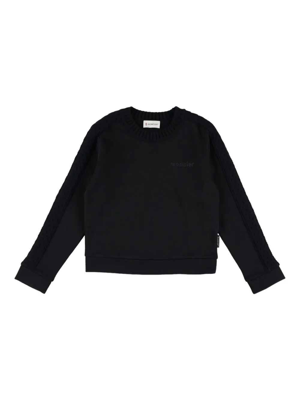 Спортивный костюм с косичной вязкой Moncler Enfant, черный
Спортивный костюм с косичной вязкой Moncler Enfant, черный