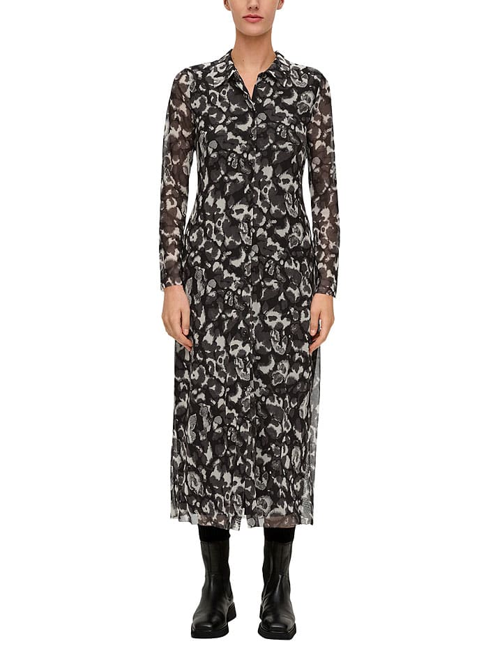 Платье до колена s.Oliver, черный/белый
Платье до колена s.Oliver, черный/белый