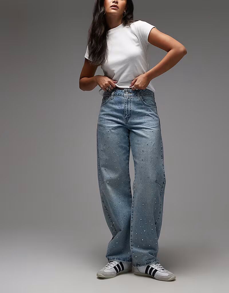 Мешковатые джинсы Dad barrel с декором в средне-синем цвете Levi'S
Мешковатые джинсы Dad barrel с декором в средне-синем цвете Levi'S