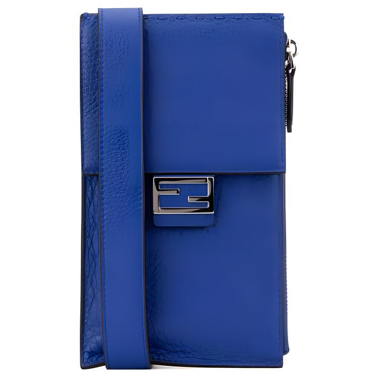 FENDI Кожаная сумка сумка-багет через плече для телефона мужская синяя
FENDI Кожаная сумка сумка-багет через плече для телефона мужская синяя