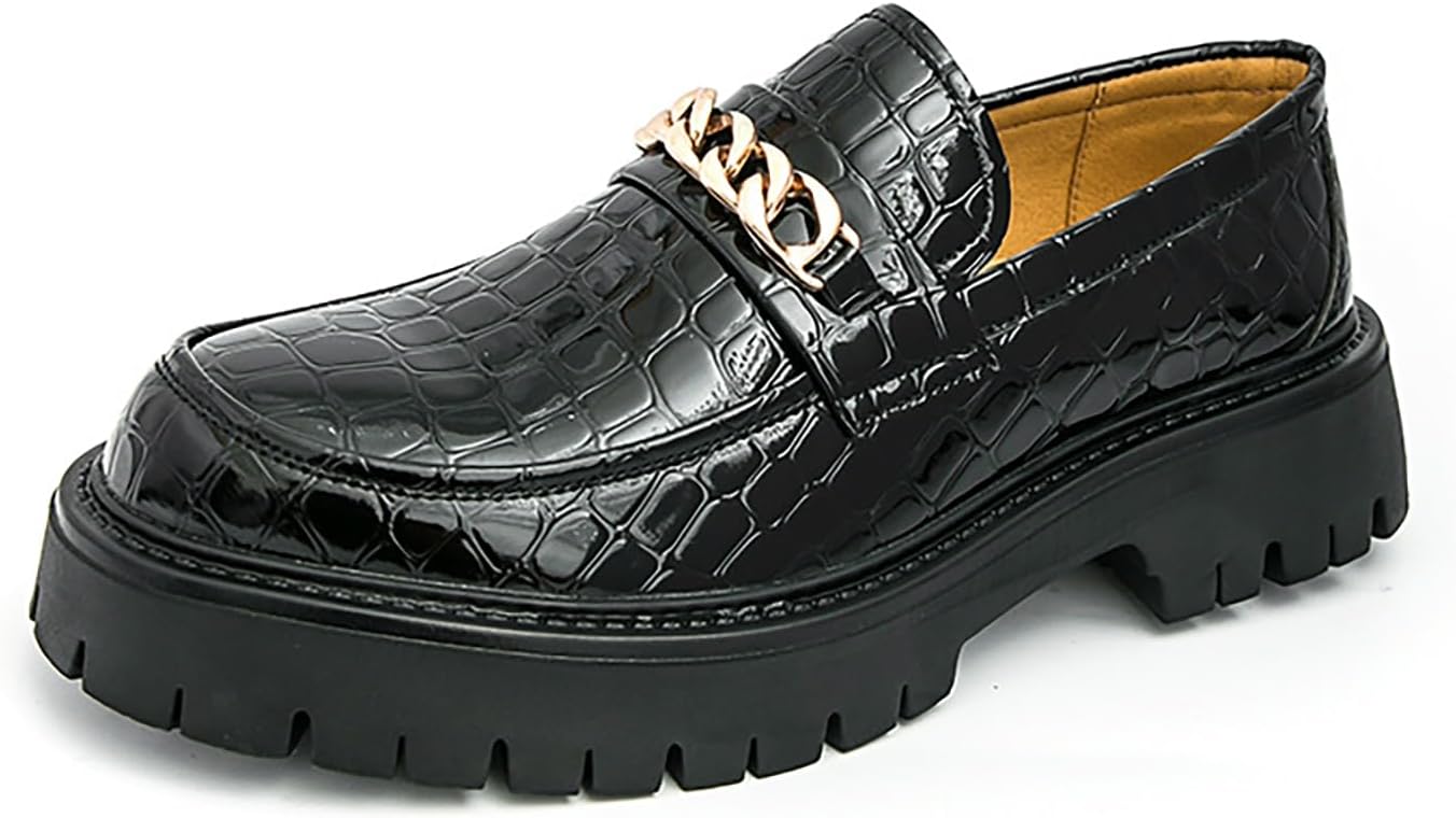 Мужские кожаные лоферы на платформе с принтом, модные с круглым носком, противоскользящей подошвой, без шнурков, деловые повседневные туфли для офиса, выпускного и вечеринки Hdfdb, черный
Мужские кожаные лоферы на платформе с принтом, модные с круглым носком, противоскользящей подошвой, без шнурков, деловые повседневные туфли для офиса, выпускного и вечеринки Hdfdb, черный