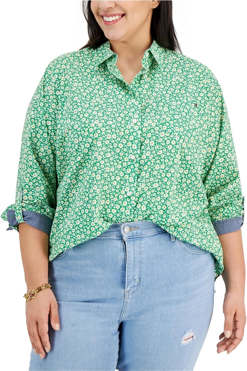 Женская рубашка Tommy Hilfiger с нагрудным карманом и пуговицами, Fern Multi
Женская рубашка Tommy Hilfiger с нагрудным карманом и пуговицами, Fern Multi