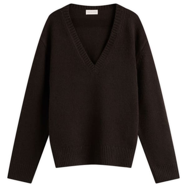 Джемпер из шерсти и кашемира с V-образным вырезом Dries Van Noten, темно-коричневый
Джемпер из шерсти и кашемира с V-образным вырезом Dries Van Noten, темно-коричневый