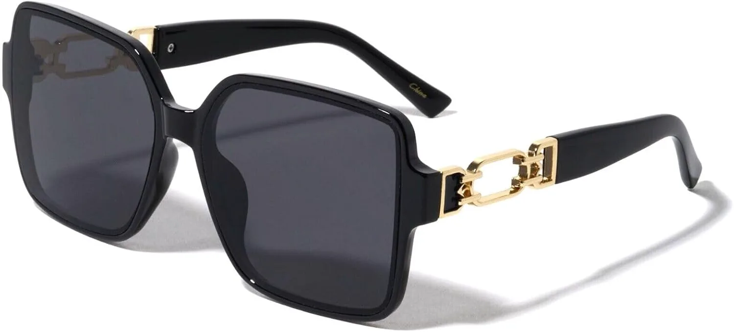 Женские солнцезащитные очки Dweebzilla увеличенного квадратного размера в стиле ретро от известного дизайнера, Glossy Black Frame - Black Super Dark Lenses
Женские солнцезащитные очки Dweebzilla увеличенного квадратного размера в стиле ретро от известного дизайнера, Glossy Black Frame - Black Super Dark Lenses