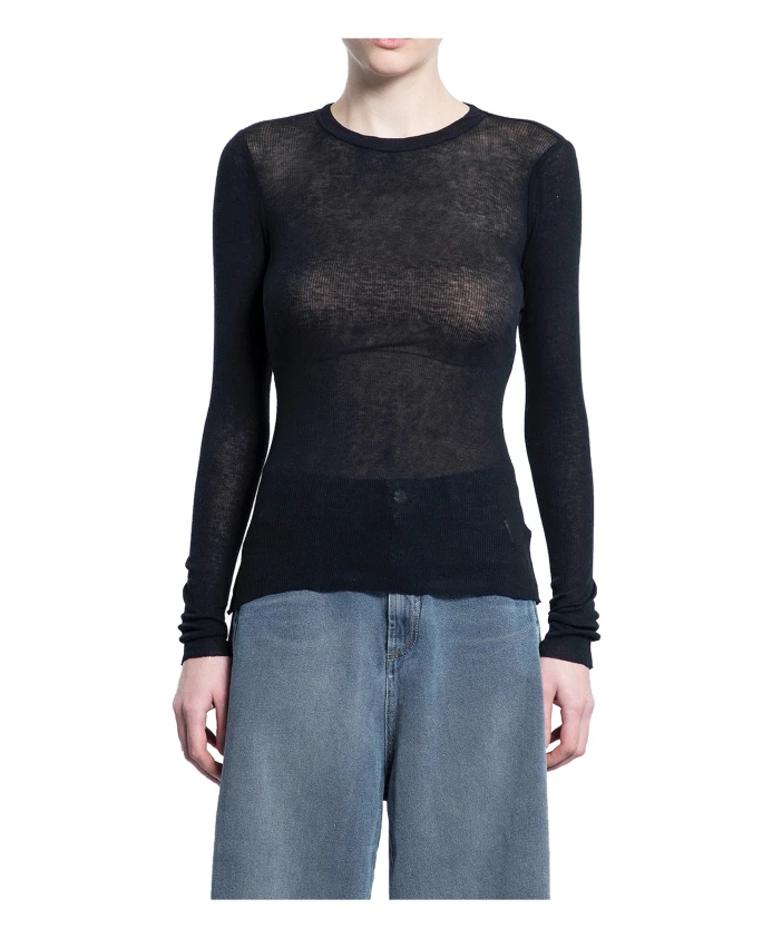 Черный ребристый свитер с круглым вырезом из хлопка и кашемира James Perse, черный
Черный ребристый свитер с круглым вырезом из хлопка и кашемира James Perse, черный