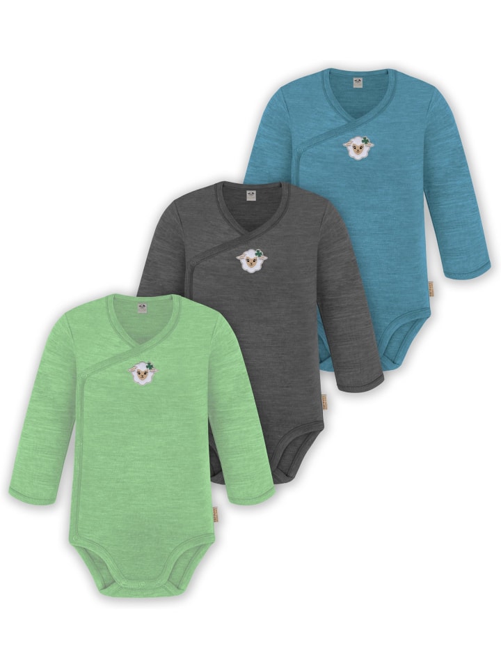 Normani Outdoor Sports Набор из 3 детских боди с длинными рукавами из мериносовой шерсти, синего, антрацитового и зеленого цветов
Normani Outdoor Sports Набор из 3 детских боди с длинными рукавами из мериносовой шерсти, синего, антрацитового и зеленого цветов