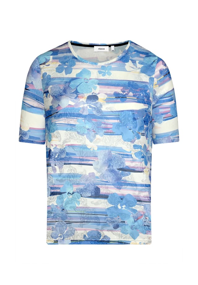 Рубашка с цветами и орнаментом в сине-белых тонах Elanza, мультиколор 
Рубашка с цветами и орнаментом в сине-белых тонах Elanza, мультиколор