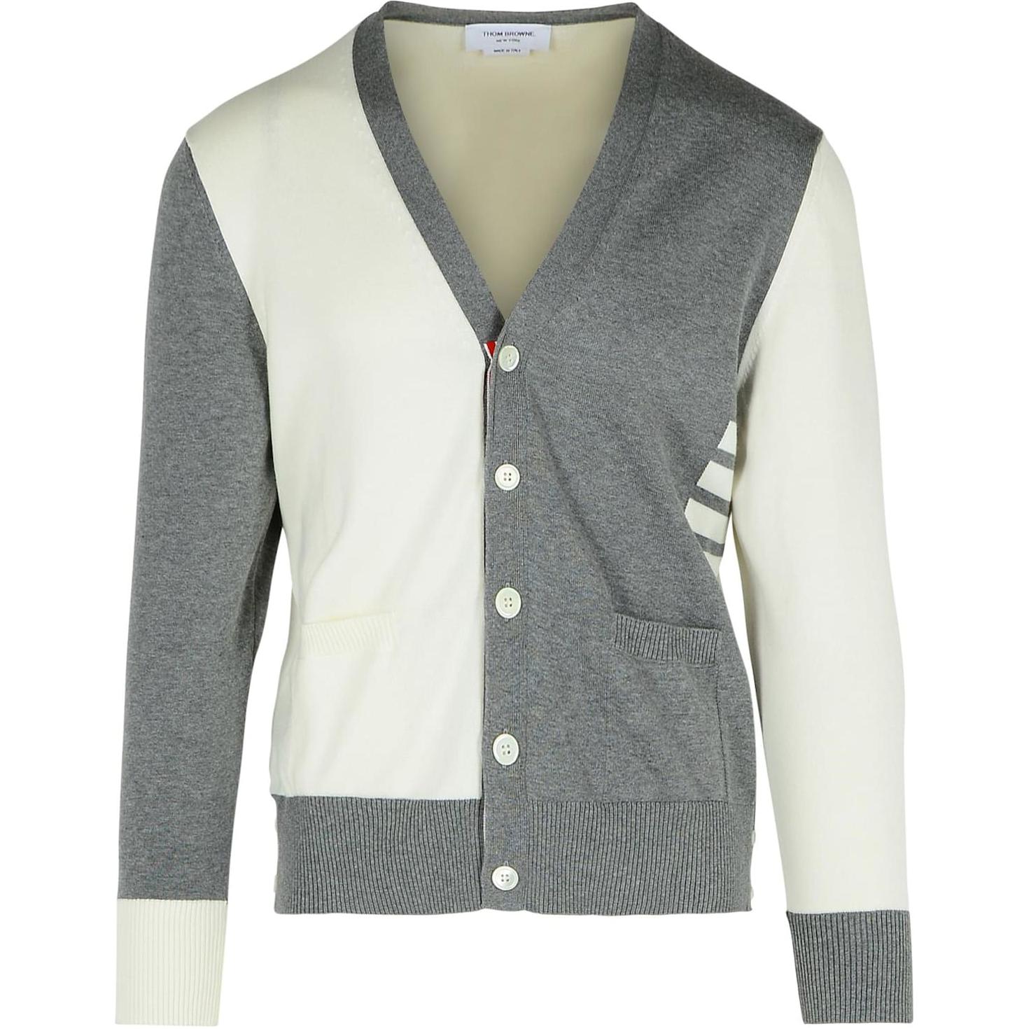 Кардиган с кнопками и цветными блоками THOM BROWNE, серый
Кардиган с кнопками и цветными блоками THOM BROWNE, серый