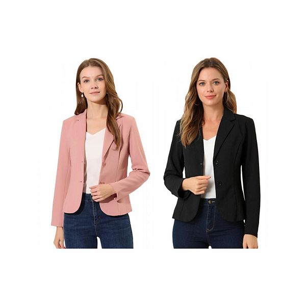 2 комплекта женского блейзера с лацканами и эластичным кроем Allegra K, Black Dark Pink
2 комплекта женского блейзера с лацканами и эластичным кроем Allegra K, Black Dark Pink