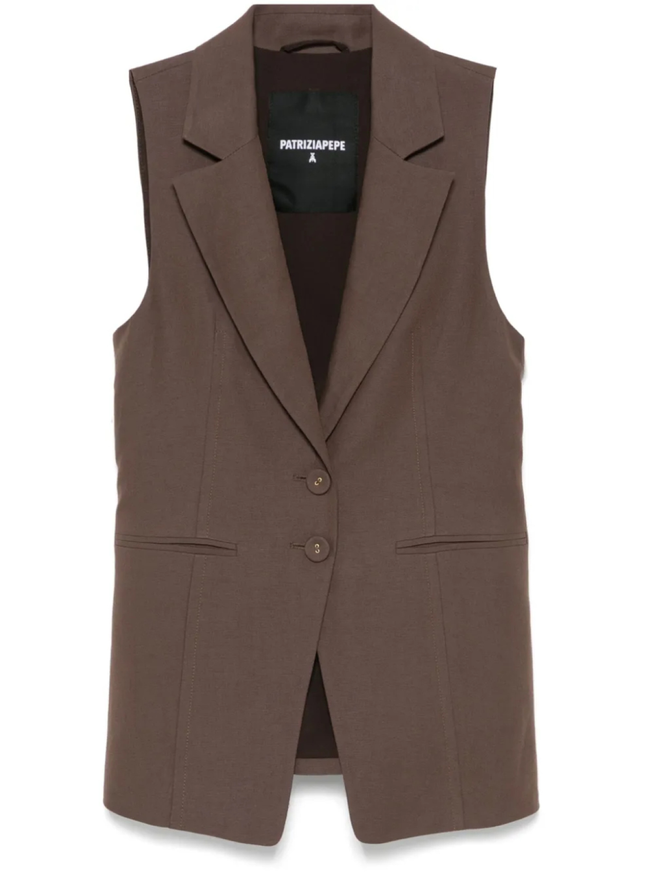 Жилет Patrizia Pepe с вырезами, коричневый
Жилет Patrizia Pepe с вырезами, коричневый