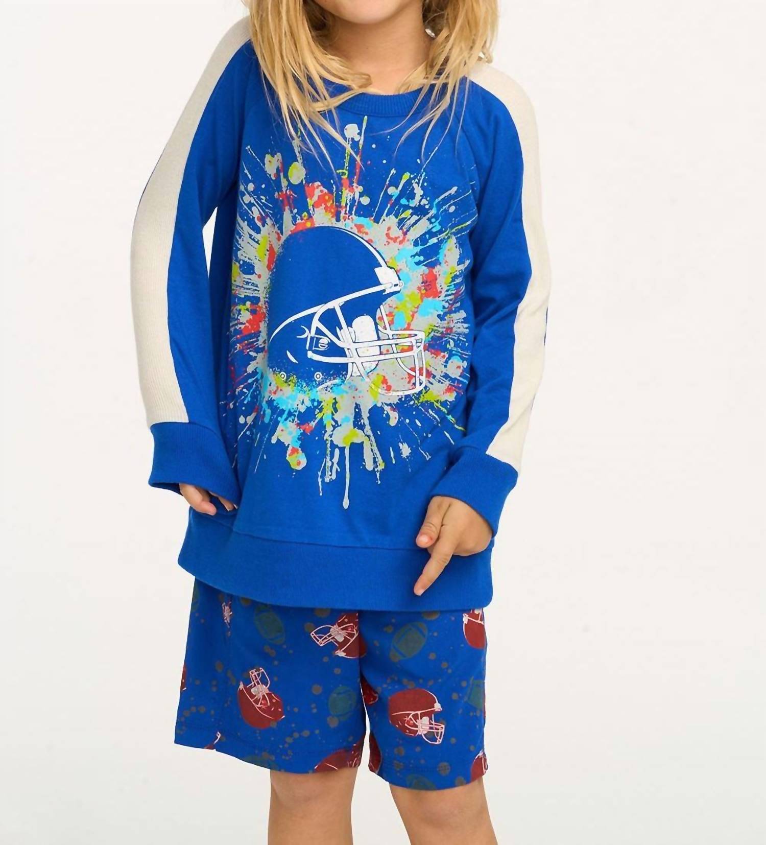 Синий футбольный пуловер с длинным рукавом для мальчиков Chaser
Синий футбольный пуловер с длинным рукавом для мальчиков Chaser