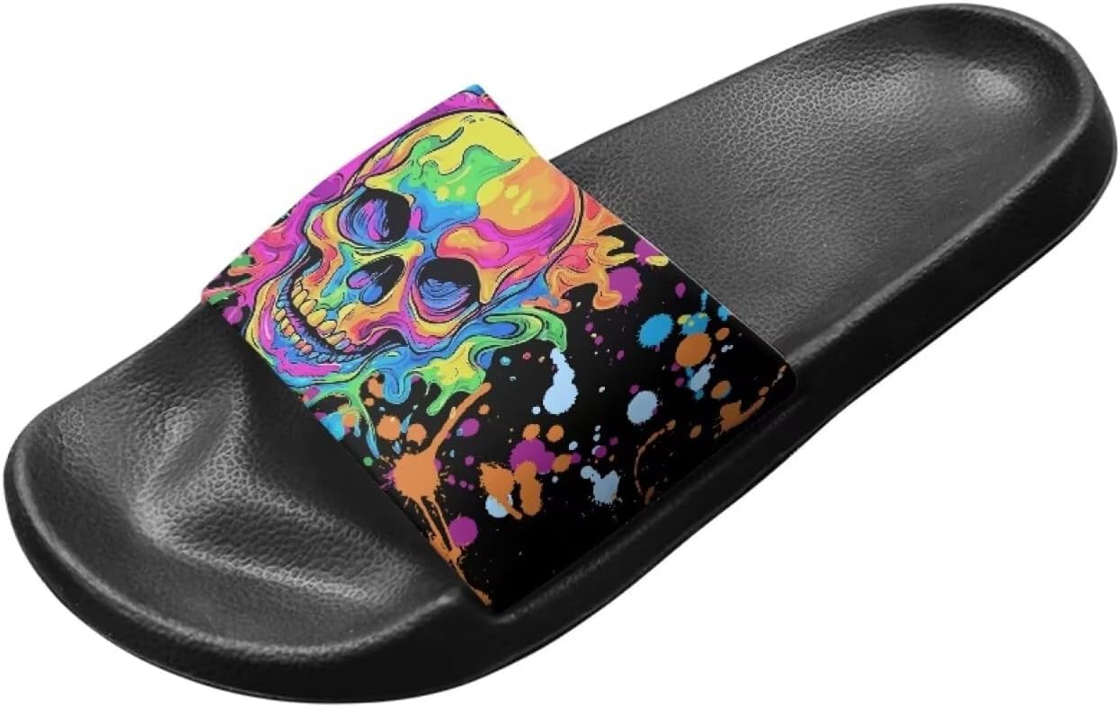Сандалии Binienty с одной полоской для женщин и мужчин, нескользящие, повседневные, для прогулок, пляжные шлепанцы с поддержкой свода стопы, Colorful Ink Splash Skull
Сандалии Binienty с одной полоской для женщин и мужчин, нескользящие, повседневные, для прогулок, пляжные шлепанцы с поддержкой свода стопы, Colorful Ink Splash Skull
