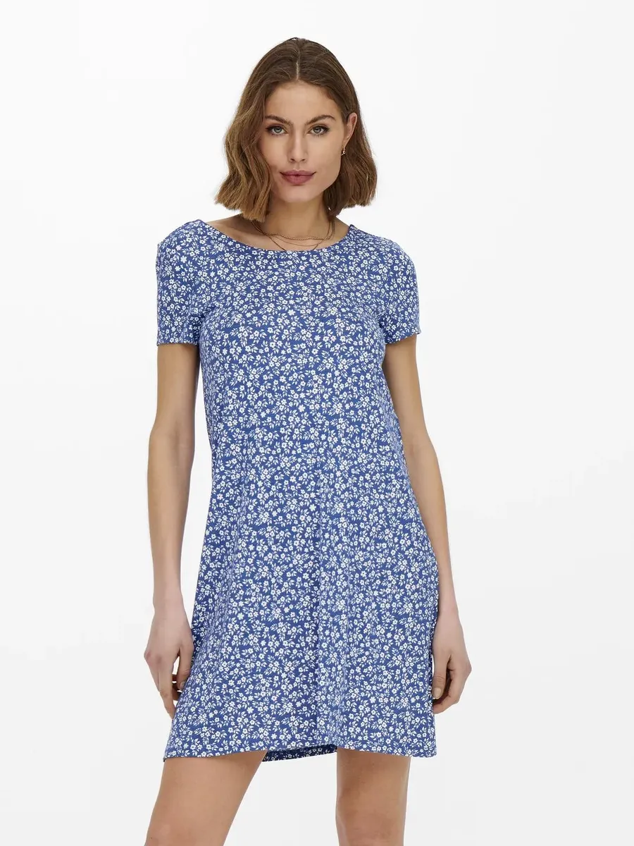 Мини-платье ONLBERA BACK LACE UP S/S DRESS JRS NOOS " Only, цвет Strong Blue Aop:White Flowers 
Мини-платье ONLBERA BACK LACE UP S/S DRESS JRS NOOS " Only, цвет Strong Blue Aop:White Flowers
