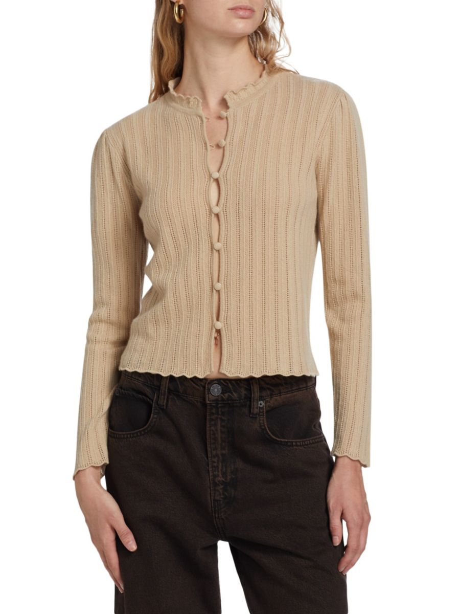 Кашемировый кардиган с оборкой и пуговицами Frame, серо-коричневый
Кашемировый кардиган с оборкой и пуговицами Frame, серо-коричневый