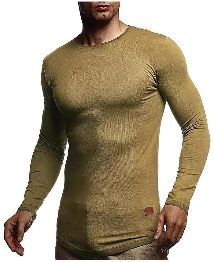 Мужская базовая футболка с длинным рукавом и круглым вырезом, облегающего кроя, толстовка с длинным рукавом и круглым вырезом LN8394, размер XXL, цвет хаки Leif Nelson, коричневый/бежевый
Мужская базовая футболка с длинным рукавом и круглым вырезом, облегающего кроя, толстовка с длинным рукавом и круглым вырезом LN8394, размер XXL, цвет хаки Leif Nelson, коричневый/бежевый