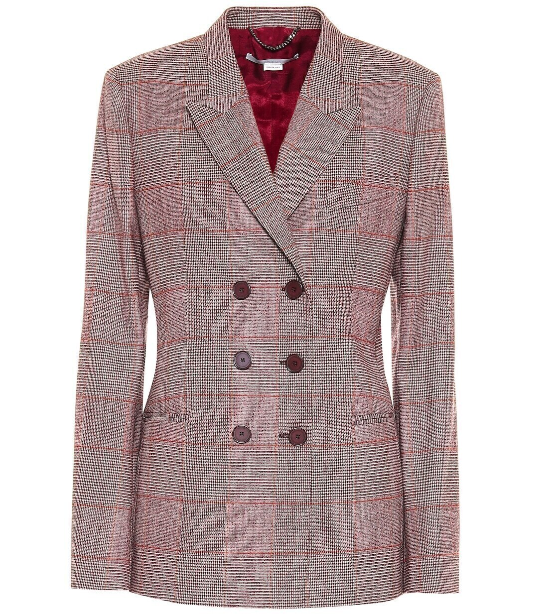 Двубортный пиджак из смесовой шерсти Stella McCartney, бордовый
Двубортный пиджак из смесовой шерсти Stella McCartney, бордовый