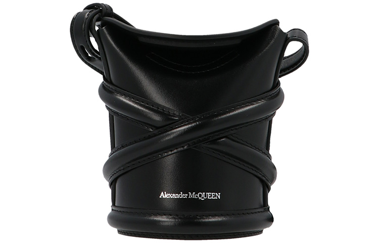 Мини-сумка-ведро с тисненым логотипом Curve Alexander McQueen 
Мини-сумка-ведро с тисненым логотипом Curve Alexander McQueen