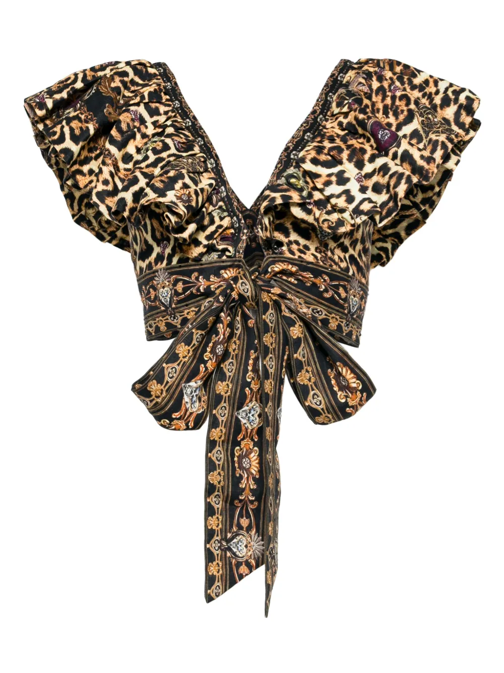 Топ с запахом и оборками Camilla, коричневый
Топ с запахом и оборками Camilla, коричневый