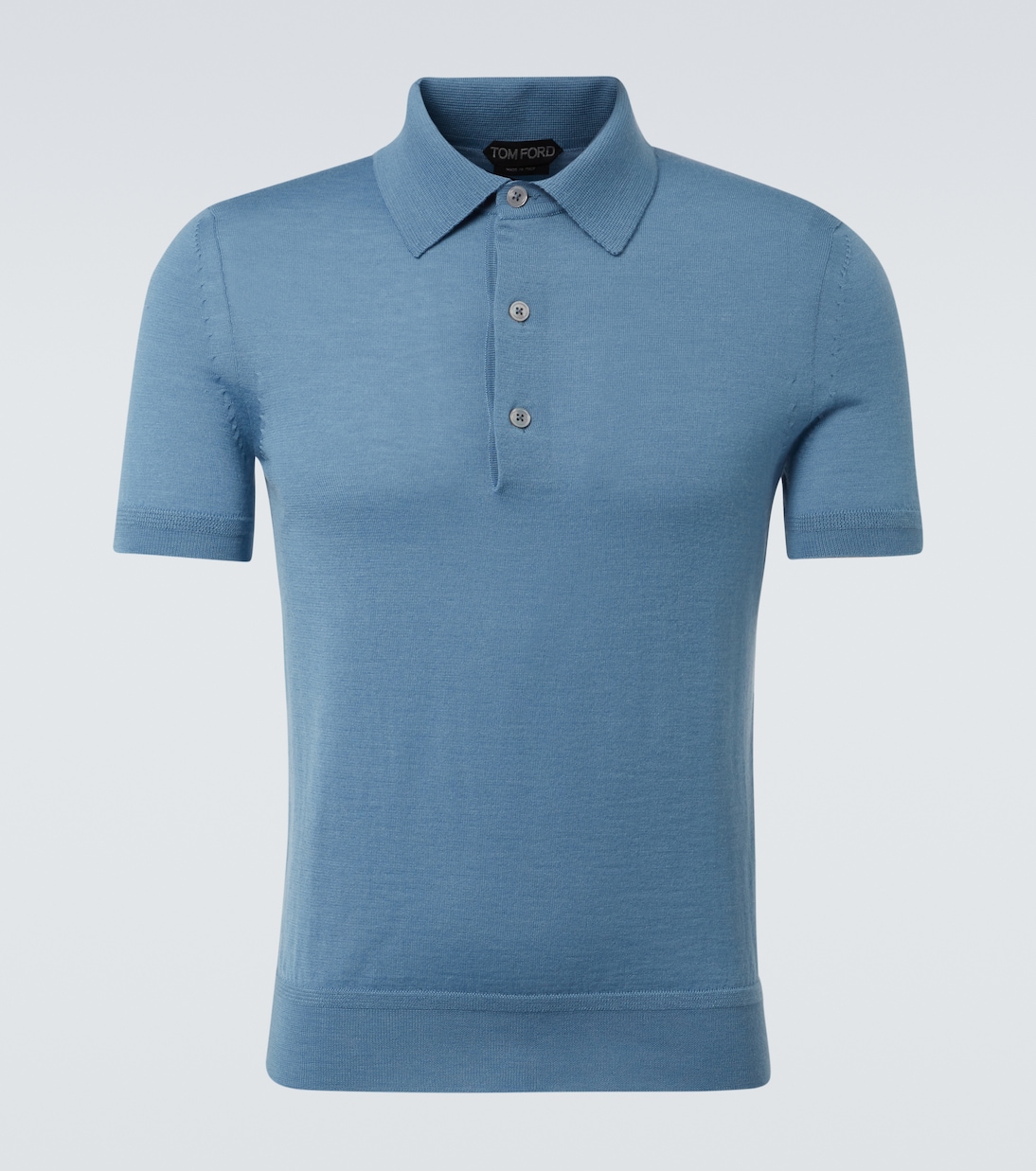 Кашемировый и шёлковый поло свитер Tom Ford, Dark Celeste
Кашемировый и шёлковый поло свитер Tom Ford, Dark Celeste