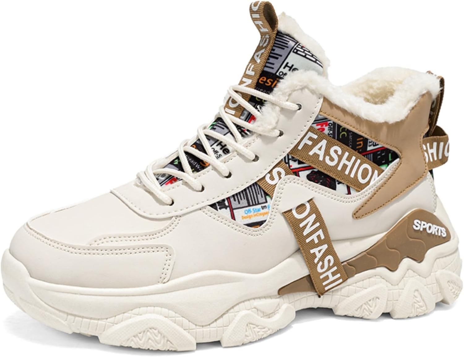 Мужские высокие кроссовки с флисовой подкладкой, теплые плюшевые шнурованные массивные кроссовки, стильные и удобные для зимнего повседневного ношения и прогулок в уличном стиле Khwfjas, хаки
Мужские высокие кроссовки с флисовой подкладкой, теплые плюшевые шнурованные массивные кроссовки, стильные и удобные для зимнего повседневного ношения и прогулок в уличном стиле Khwfjas, хаки