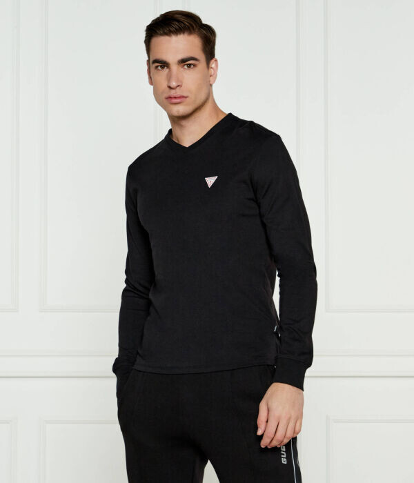 Лонгслив мужской Guess Jeans хлопковый с V-образным вырезом, черный
Лонгслив мужской Guess Jeans хлопковый с V-образным вырезом, черный