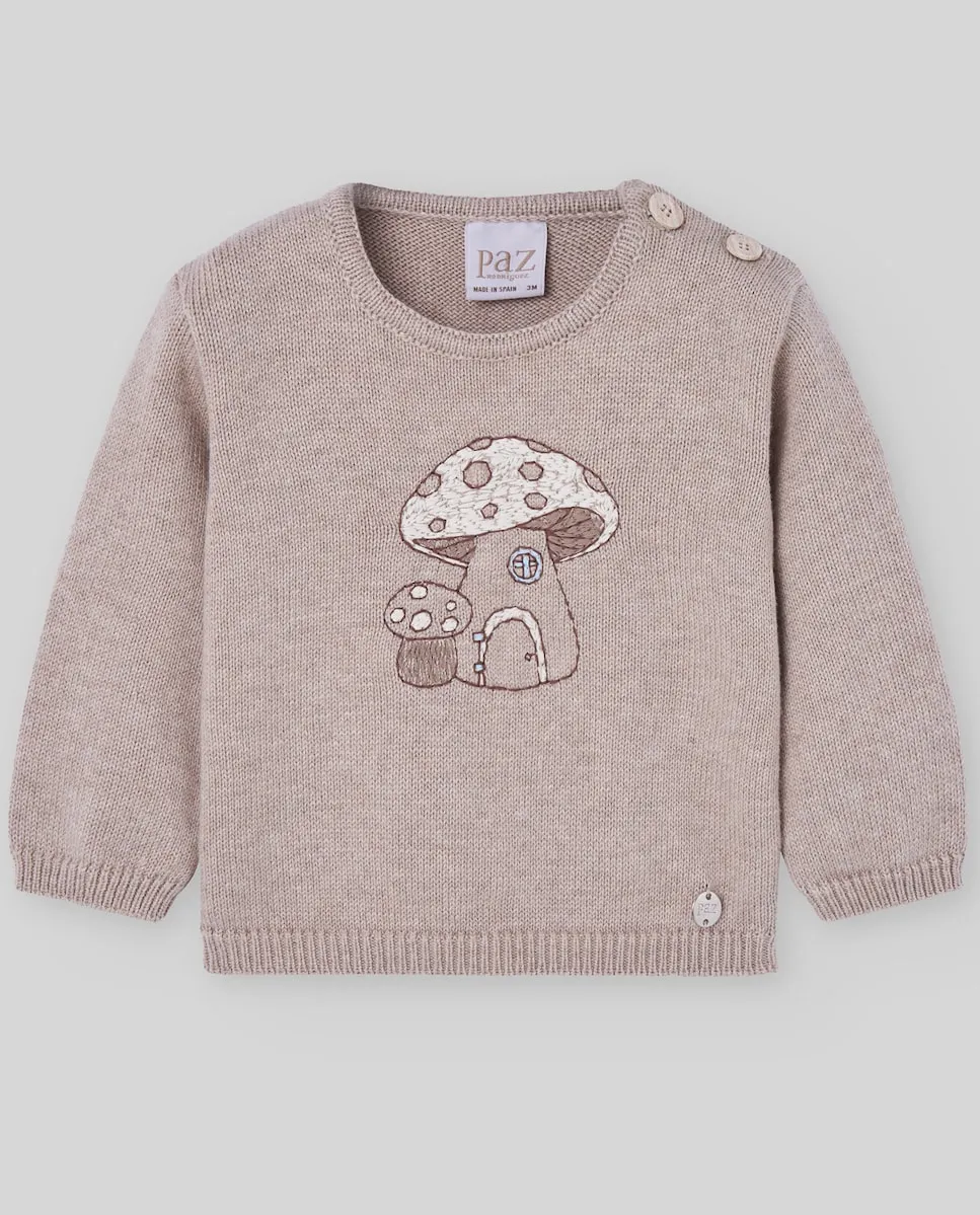 Вязаный детский джемпер жаккардовой коллекции Setitas PAZ Rodríguez, бежевый
Вязаный детский джемпер жаккардовой коллекции Setitas PAZ Rodríguez, бежевый