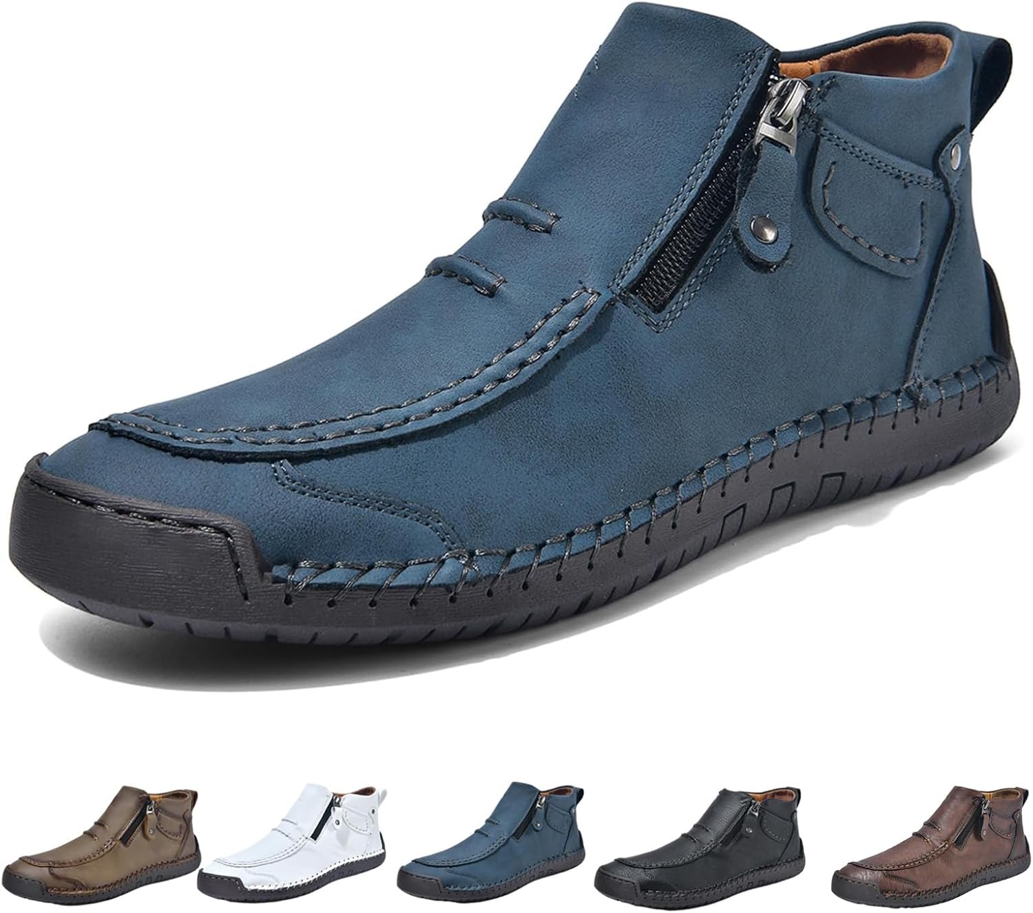 Мужские ортопедические кожаные ботинки с боковой молнией, ручной работы, винтажные мокасины для вождения, высокие повседневные классические ботинки Ghtrhsb, синий
Мужские ортопедические кожаные ботинки с боковой молнией, ручной работы, винтажные мокасины для вождения, высокие повседневные классические ботинки Ghtrhsb, синий