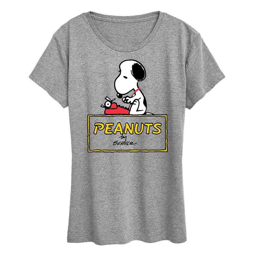 Женская футболка с логотипом Peanuts Snoopy Typing и графическим рисунком Licensed Character, цвет Heather Gray
Женская футболка с логотипом Peanuts Snoopy Typing и графическим рисунком Licensed Character, цвет Heather Gray