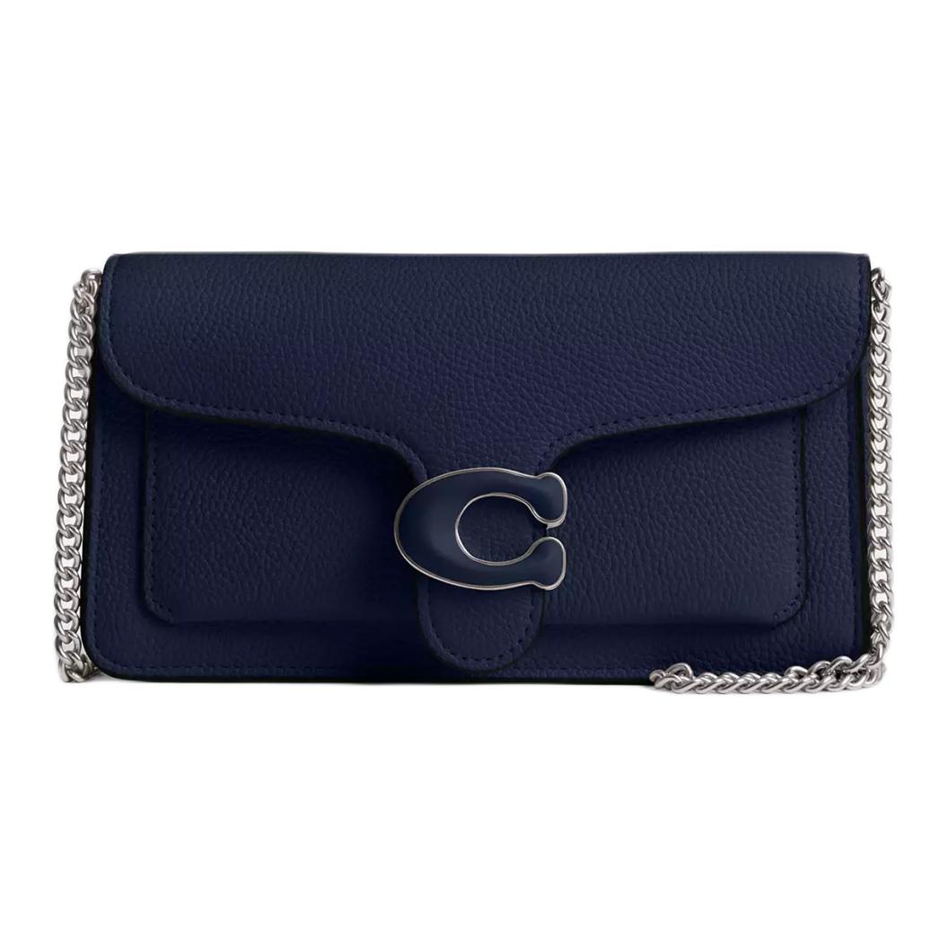 COACH Темно-синяя женская клатч из шагреневой кожи с плечевым ремнем
COACH Темно-синяя женская клатч из шагреневой кожи с плечевым ремнем