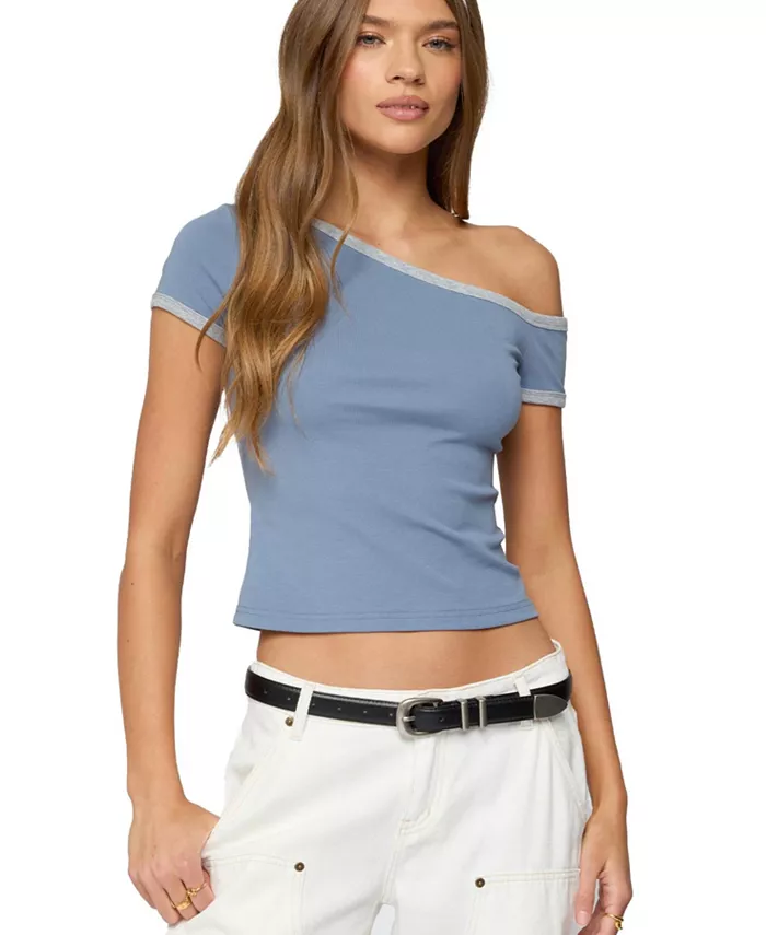 Женский топ Lorna с контрастным офф-плечом Edikted, синий
Женский топ Lorna с контрастным офф-плечом Edikted, синий