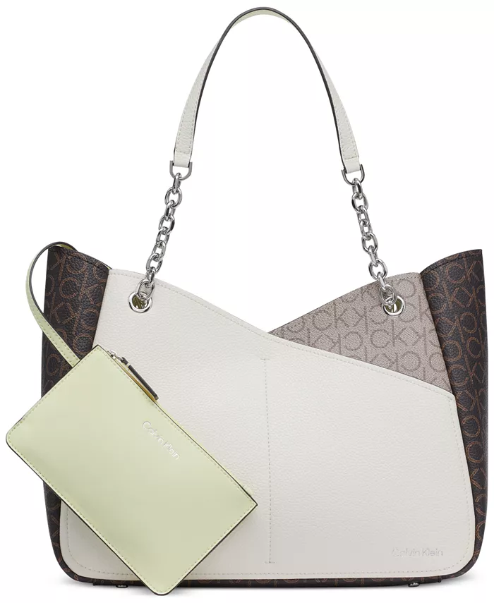 Сумка-тоут Zoe Signature Chain Calvin Klein, коричневый
Сумка-тоут Zoe Signature Chain Calvin Klein, коричневый