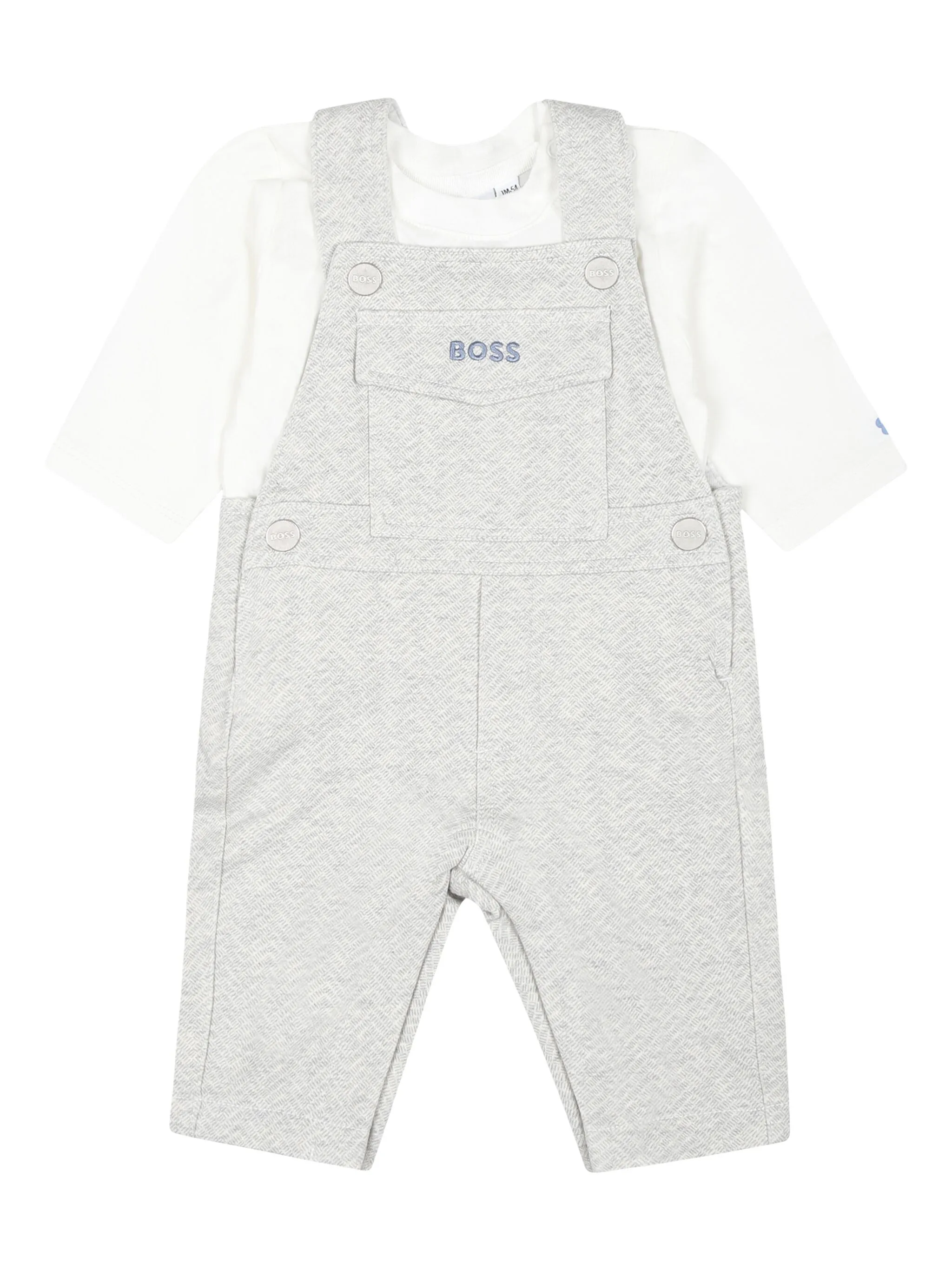 Комбинезон с тисненым логотипом Boss Kidswear, серый
Комбинезон с тисненым логотипом Boss Kidswear, серый