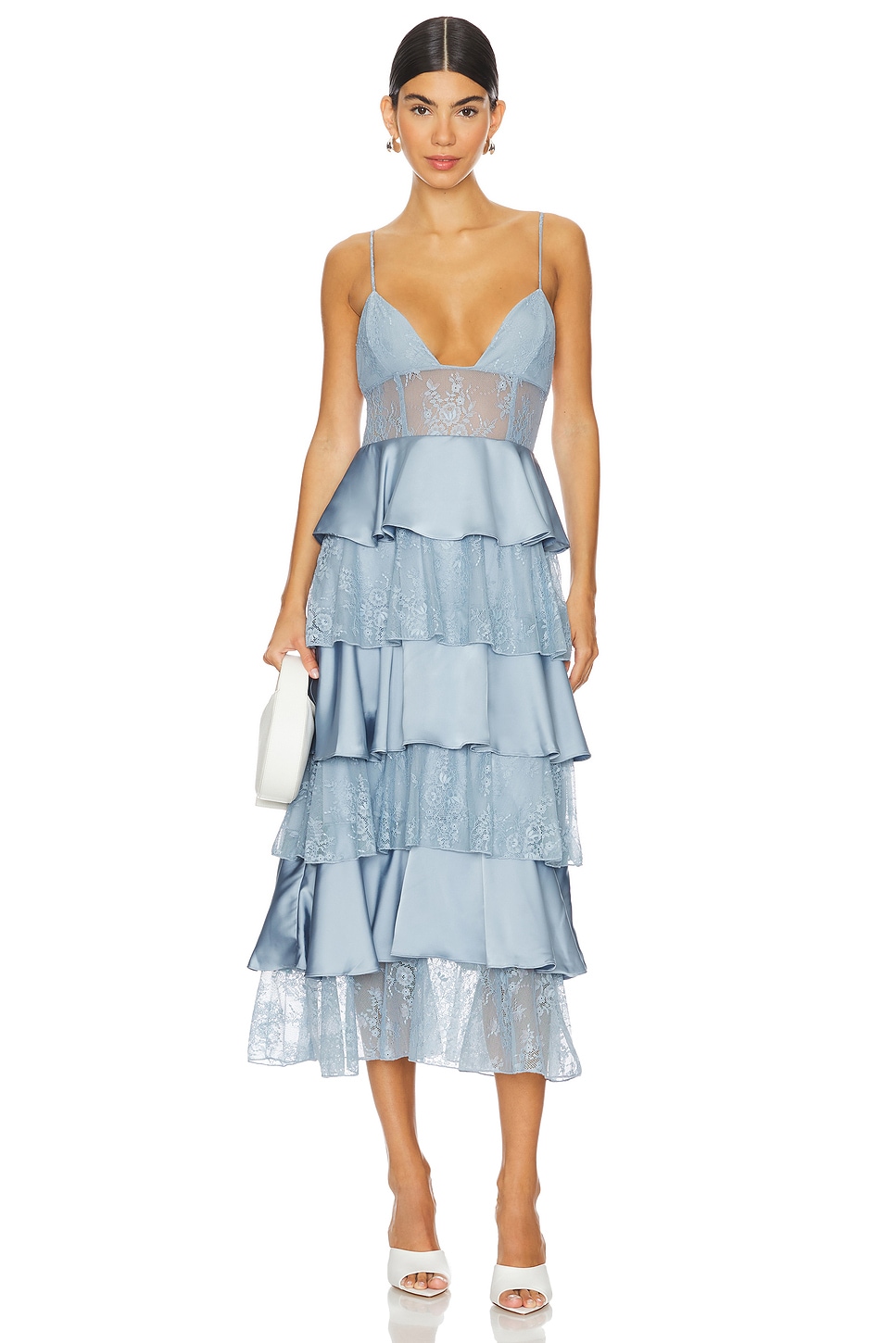 Многоярусное кружевное платье миди Weworewhat, цвет storm
Многоярусное кружевное платье миди Weworewhat, цвет storm