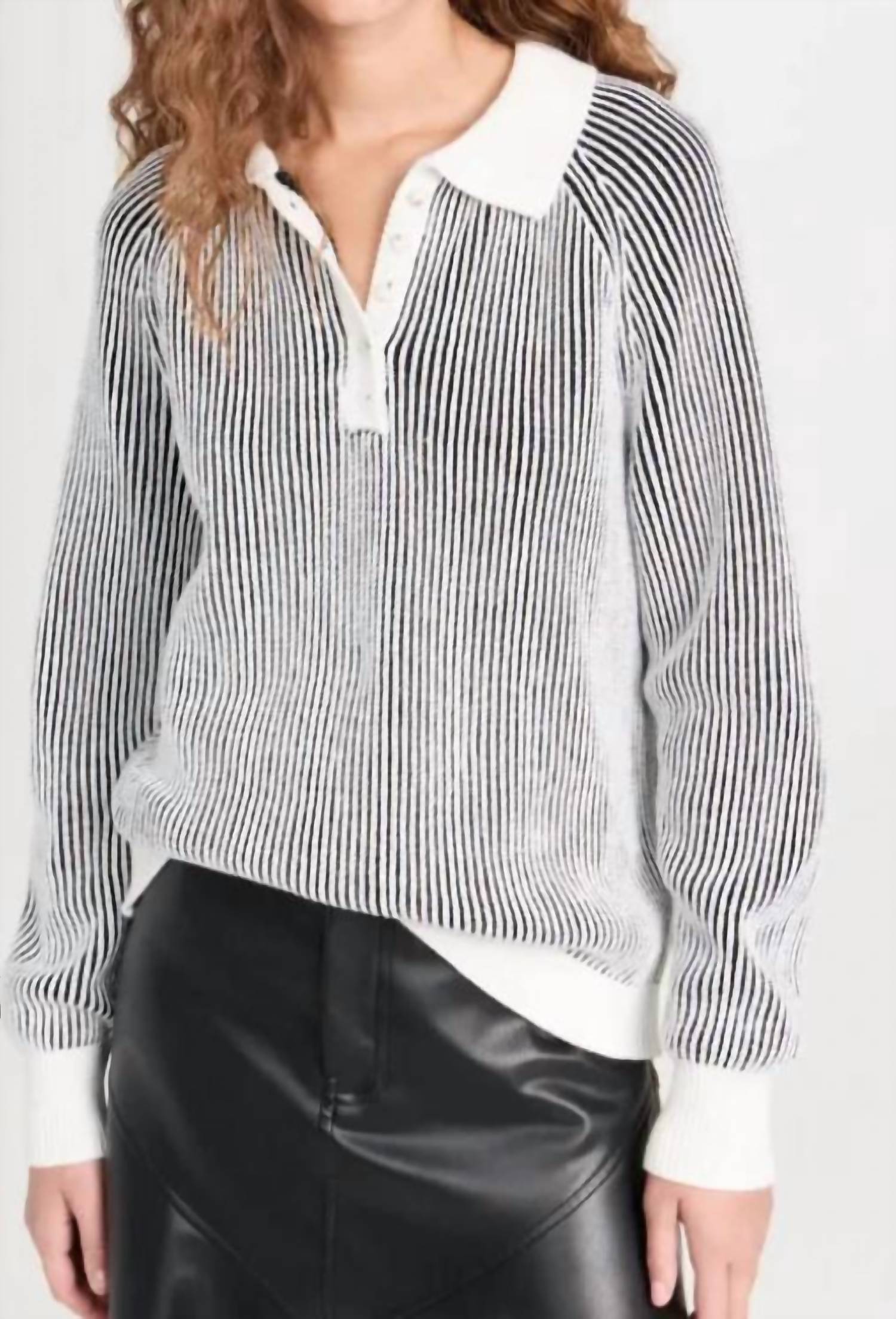 Плетеный пуловер с воротником Джонни в меловом цвете Multi 525 America
Плетеный пуловер с воротником Джонни в меловом цвете Multi 525 America