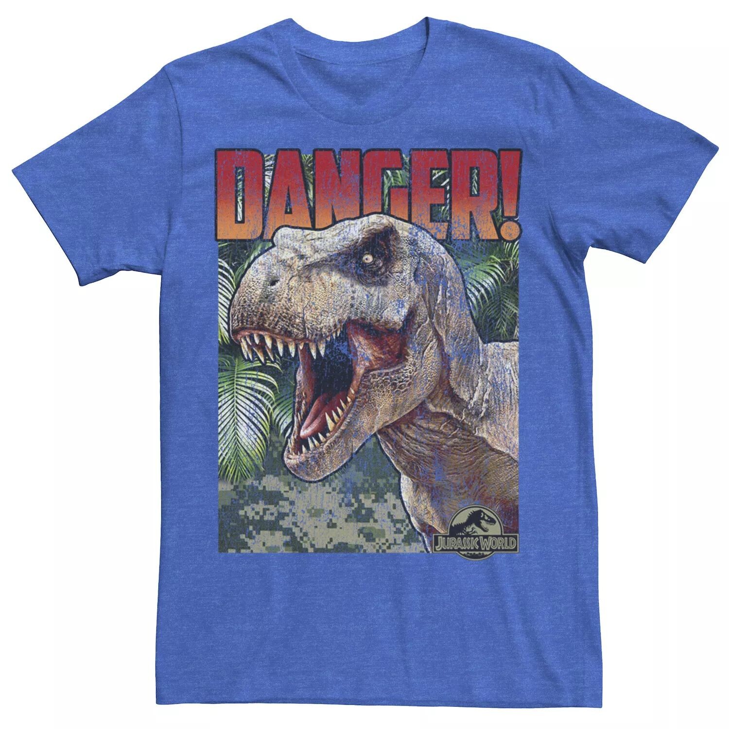 Мужская футболка Jurassic World Danger T-Rex с графическим плакатом в стиле ретро Licensed Character
Мужская футболка Jurassic World Danger T-Rex с графическим плакатом в стиле ретро Licensed Character