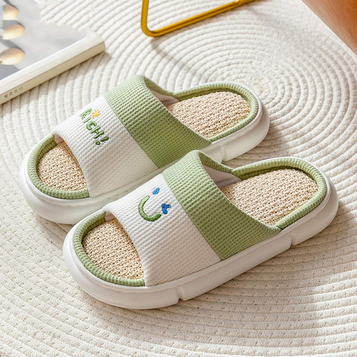 Домашние тапочки-шлепанцы Flip Flop, женские, летние, для дома, из хлопка и льна, на все сезоны, бесшумные, с мягкой подошвой, весна и осень, толстая подошва, мужские тапочки-шлепанцы (Цвет: E, Размер: 40-41) Xilin-1987, 40-41 C
Домашние тапочки-шлепанцы Flip Flop, женские, летние, для дома, из хлопка и льна, на все сезоны, бесшумные, с мягкой подошвой, весна и осень, толстая подошва, мужские тапочки-шлепанцы (Цвет: E, Размер: 40-41) Xilin-1987, 40-41 C