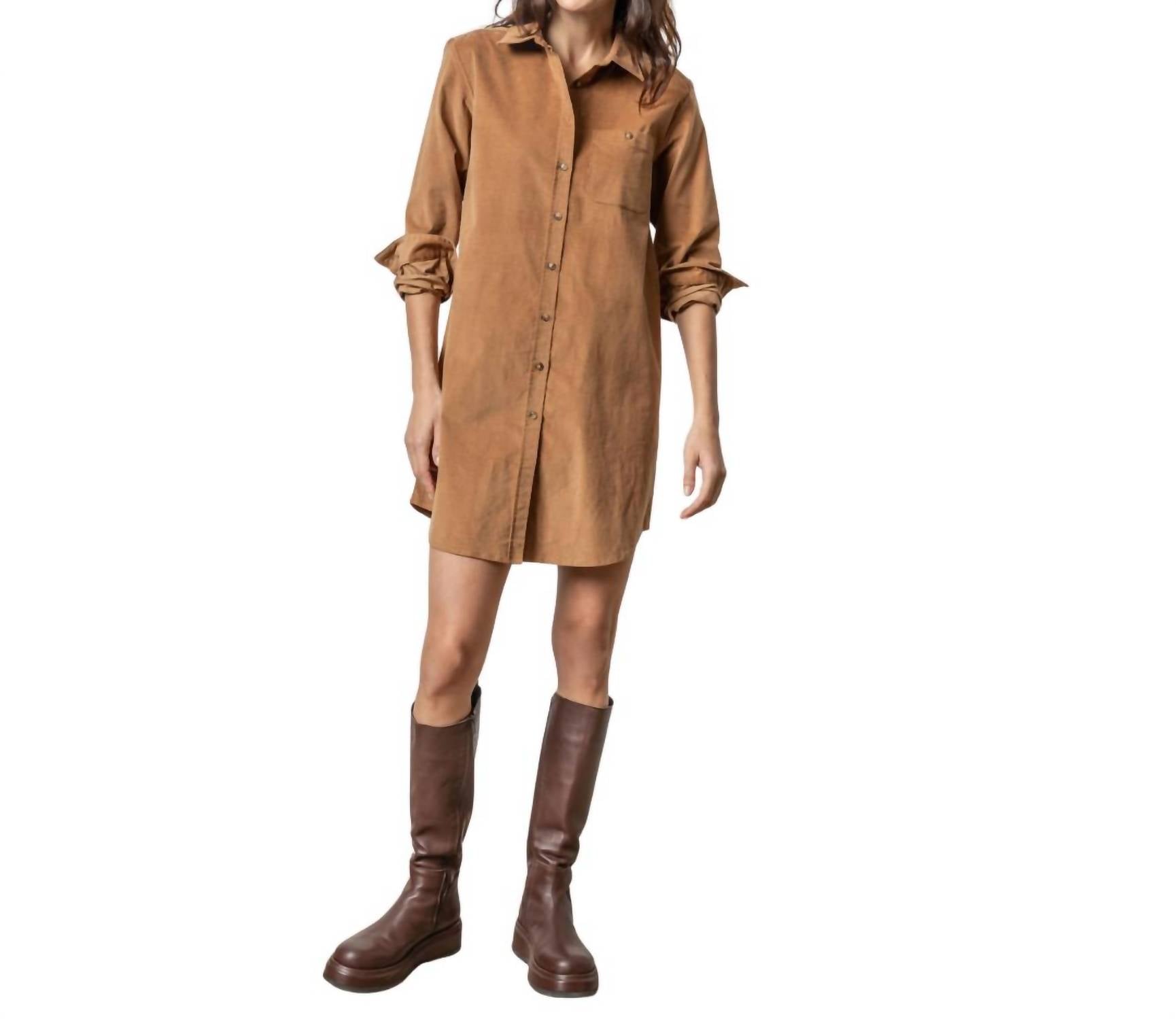 Платье-рубашка миди из вельвета цвета «желудь» Lilla P, цвет acorn
Платье-рубашка миди из вельвета цвета «желудь» Lilla P, цвет acorn