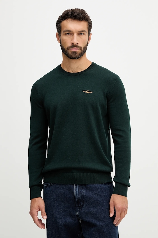 Хлопковый свитер Aeronautica Militare, зеленый
Хлопковый свитер Aeronautica Militare, зеленый