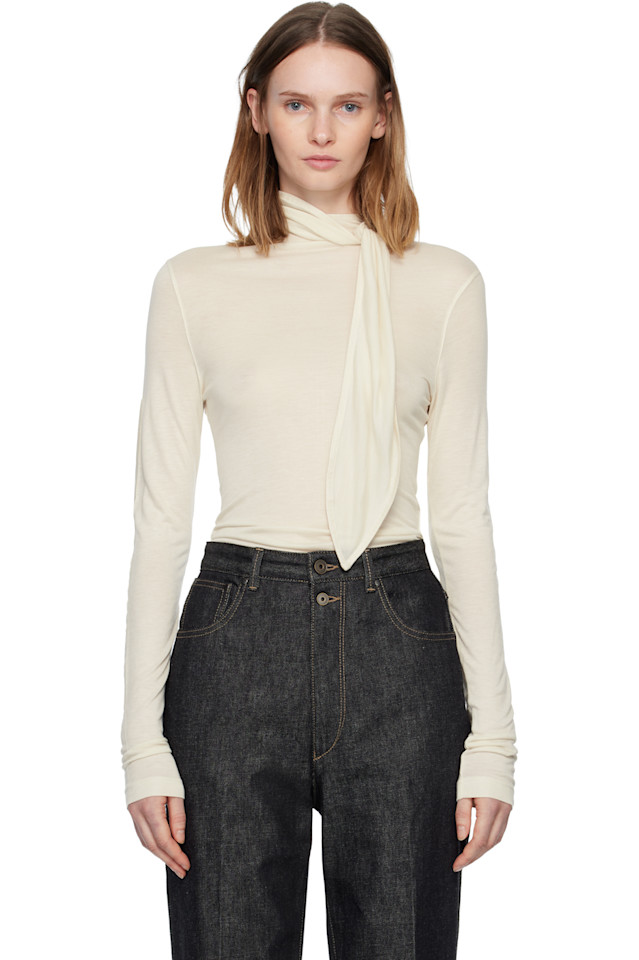Lemaire Водолазка Off White из шелкового платка
Lemaire Водолазка Off White из шелкового платка