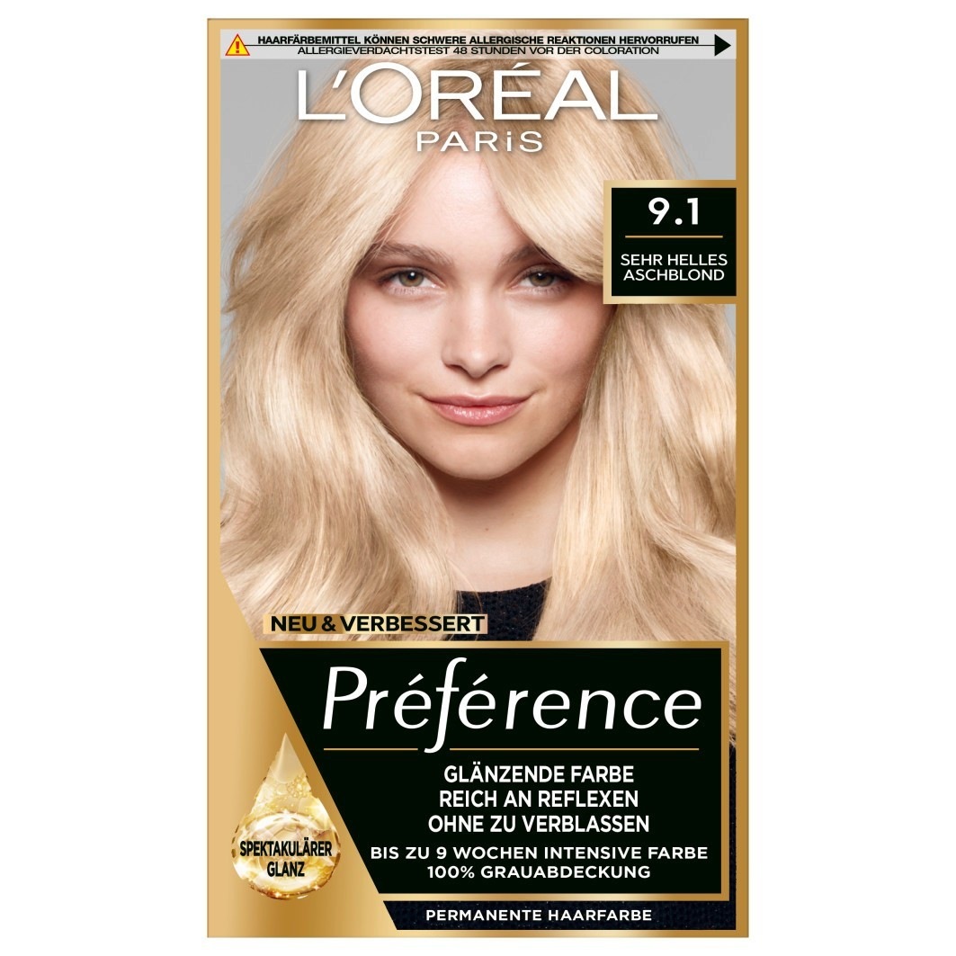 Краска для волос preference Loreal Paris, nr. 9.1 - sehr helles aschblond, количество 1 шт.
Краска для волос preference Loreal Paris, nr. 9.1 - sehr helles aschblond, количество 1 шт.