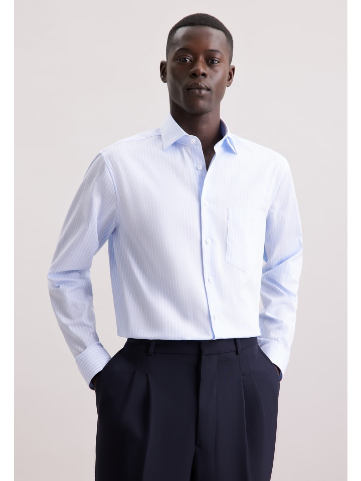 Деловая рубашка, стандартного размера, светло-голубого цвета Seidensticker
Деловая рубашка, стандартного размера, светло-голубого цвета Seidensticker