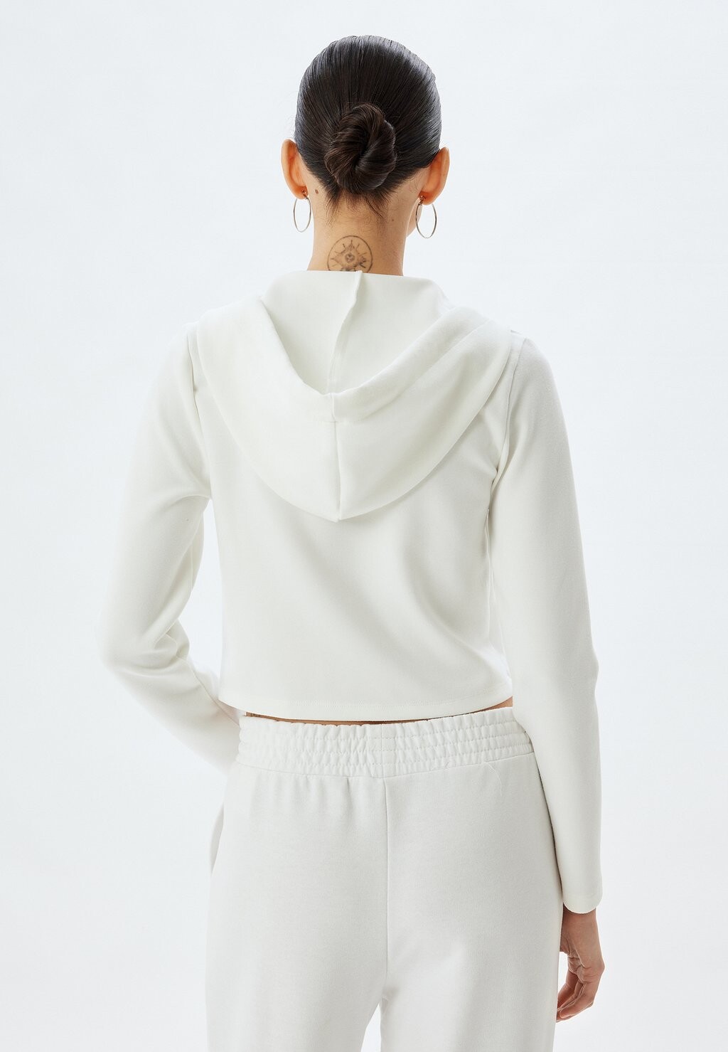 Толстовка на молнии CROP Koton, белый
Толстовка на молнии CROP Koton, белый