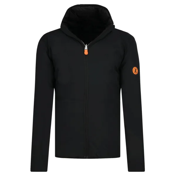 Двусторонняя куртка оливкового кроя стандартного кроя Save The Duck, черный 
Двусторонняя куртка оливкового кроя стандартного кроя Save The Duck, черный