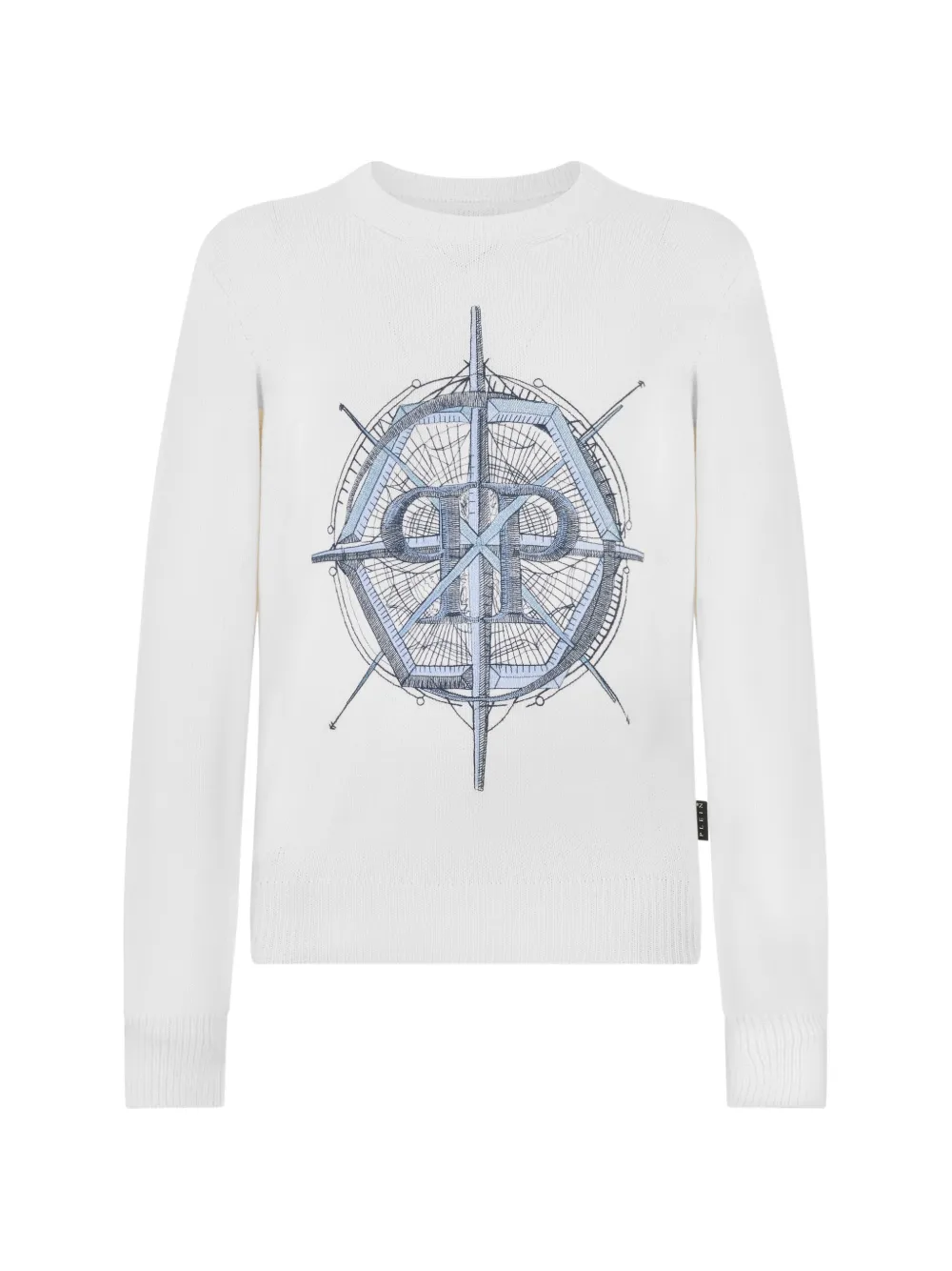 Свитер с круглым вырезом и розой ветров Philipp Plein, бежевый
Свитер с круглым вырезом и розой ветров Philipp Plein, бежевый