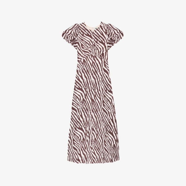 Платье миди Ro&Zo с рукавами-фонариками с принтом зебры, коричневый
Платье миди Ro&Zo с рукавами-фонариками с принтом зебры, коричневый