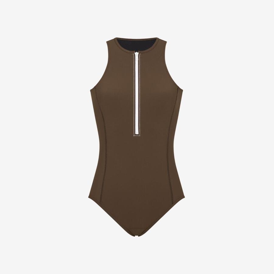 WALLIEN Премиальный женский купальник на молнии для плавания, серфинга и кайтинга - коричневый
WALLIEN Премиальный женский купальник на молнии для плавания, серфинга и кайтинга - коричневый