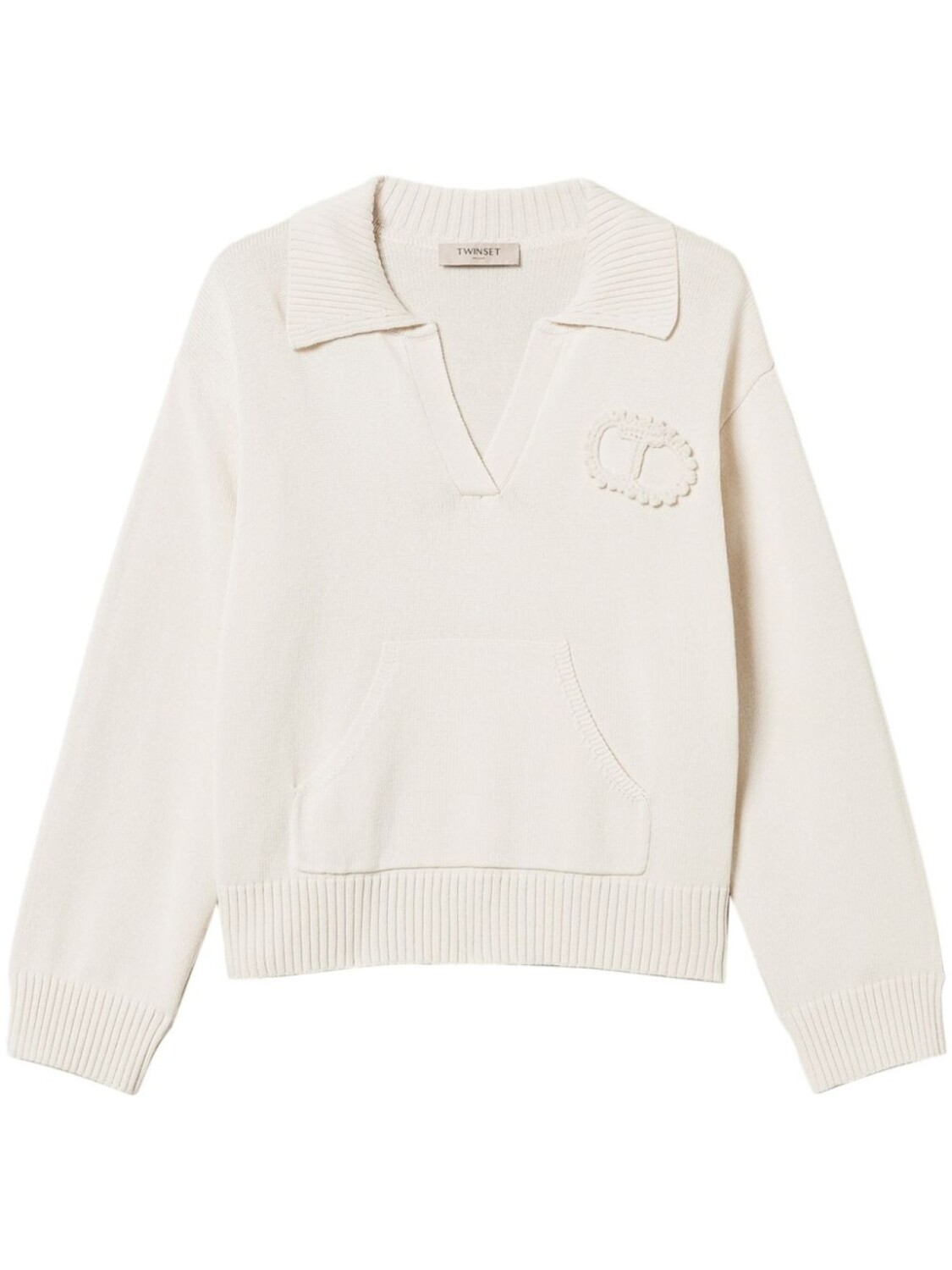 TWINSET свитер с воротником поло и нашивкой, нейтральный цвет
TWINSET свитер с воротником поло и нашивкой, нейтральный цвет