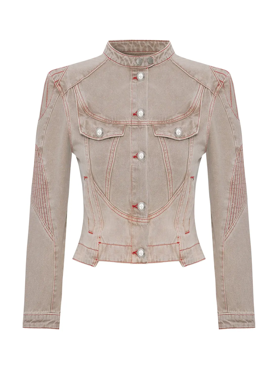 Выцветшая джинсовая куртка для мотоциклистов PCFG, бежевый
Выцветшая джинсовая куртка для мотоциклистов PCFG, бежевый